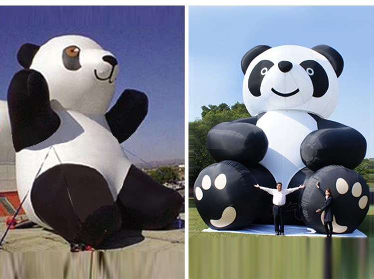 新龙镇充气熊猫展示